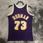 NBA 73 Dennis Rodman Lakers 1998-99 M&N Maillot Retro Violet imprimé